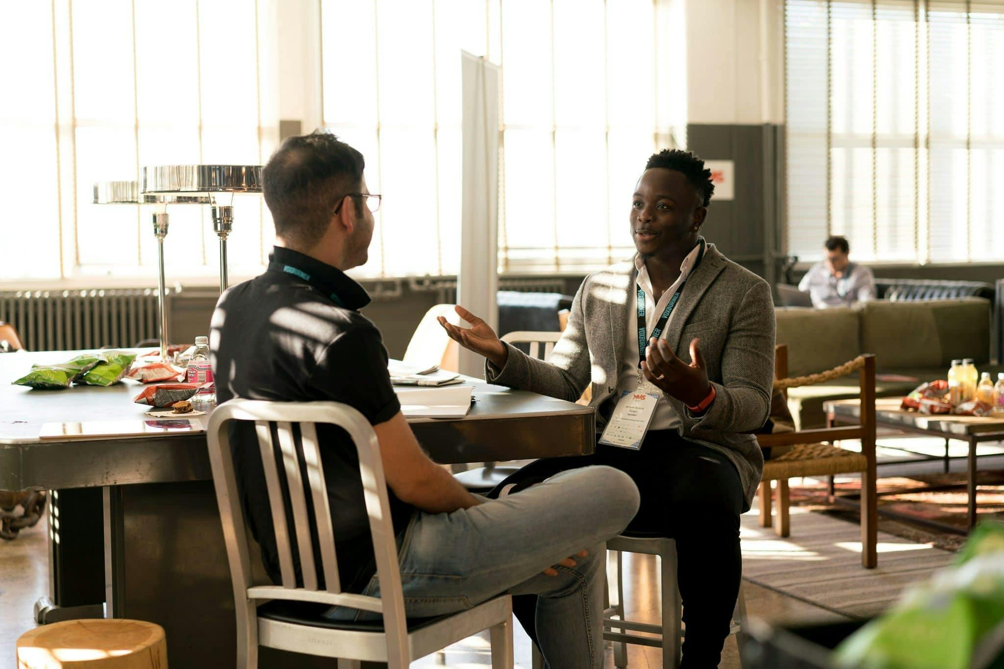 Meeting between two men